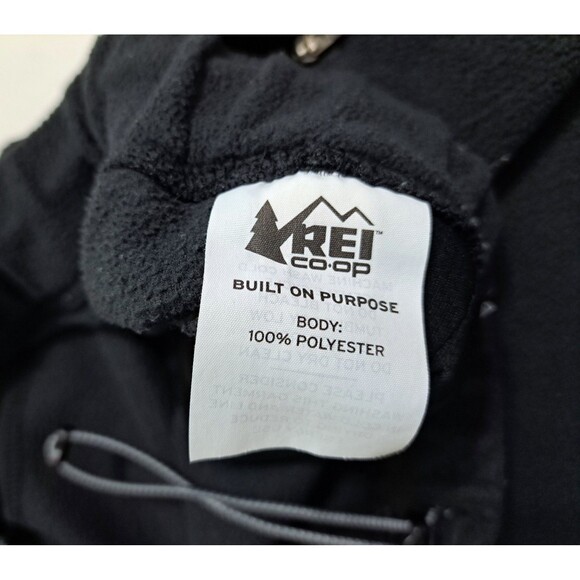 REI Co-Op Men's Large Black Fleece Outdoors Base Layer Pants Joggers Gym Run - Picture 6 of 11